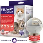 FELIWAY MultiCat 30 Day Cat Calming Plug In Pheromone Diffuser Starter Kit, 48ml - Helps Reduce Conflicts and Signs of Tension in Multi-Cat Households