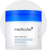 Medicube Zero Pore Pads 2.0, Dual-Textured Facial Toner Pads for Exfoliation and Pore Care with 4.5% AHA Lactic Acid & 0.45% BHA Salicylic Acid, Ideal for All Skin Types, Korean Skin Care